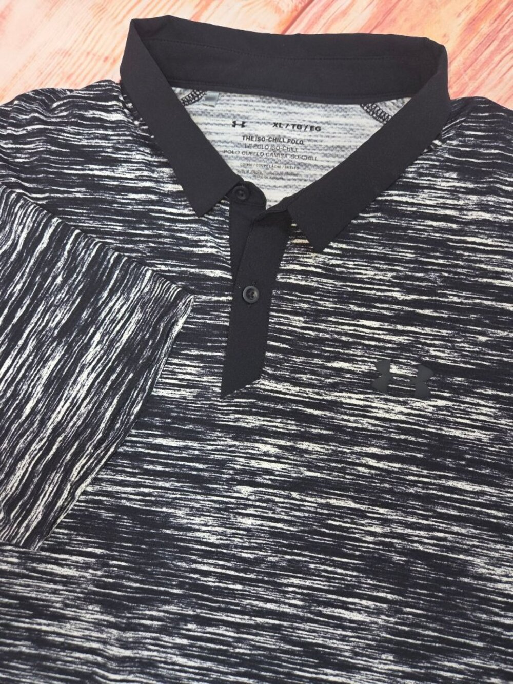 Under Armour Mens Iso-Chill Black Polo Size XL